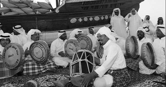 Saudi musicians and percussion